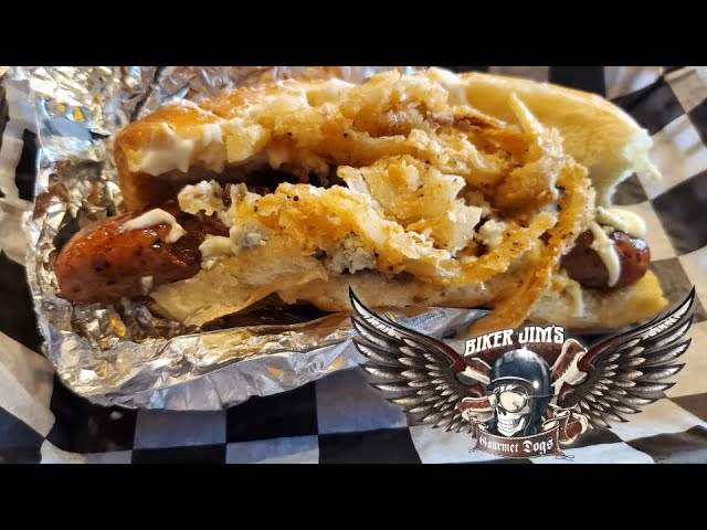 Biker Jim's Gourmet Dogs signature dishes Rattlesnake & Rabbit
Elk Jalapeño Cheddar
Stadium Dog